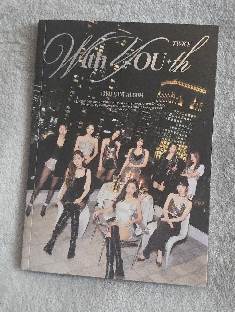 TWICE "With You*th" 13th Mini Album Photo Book - Black & Metallic Cover